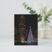Kerstmis bij Warren Park 's Nachts Briefkaart (Staand voorkant)