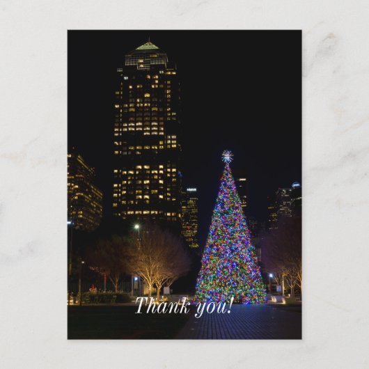 Kerstmis bij Warren Park 's Nachts Briefkaart (Voorkant)