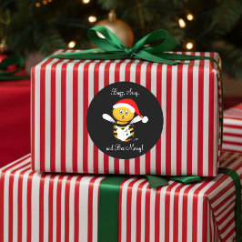 Kerstmis Bij Zingende Bij Prettig! Ronde Sticker