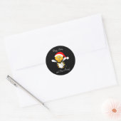 Kerstmis Bij Zingende Bij Prettig! Ronde Sticker (Envelop)