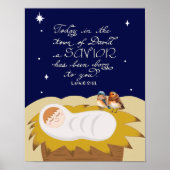 Kerstmis Bijbelvers Lucas Religieus Modern Poster (Voorkant)