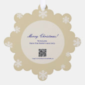 Kerstmis Bijbelvers Lukas Modern Schrift Aangepast Ornament Kaart (Achterkant)