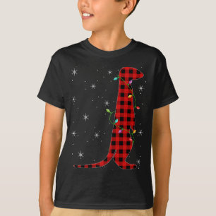Kerstmis bijpassende familie Buffalo Plaid Meerkat T-shirt