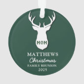 Kerstmis bijpassende familie reünie mam douane ornament (achterkant)