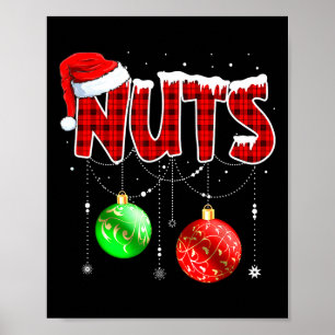 Kerstmis bijpassende paar familie kastanjes poster