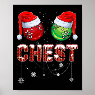 Kerstmis bijpassende paar familie kastanjes poster