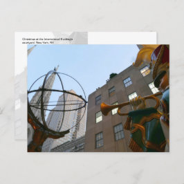 Kerstmis - binnenplaats van het internationale geb briefkaart