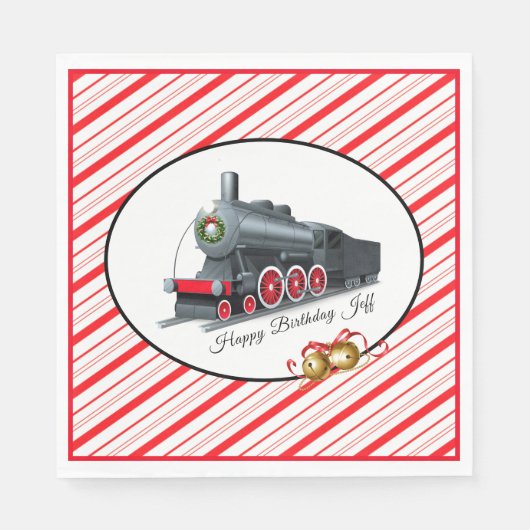 Kerstmis/Birthday Paper Napkins Servet (Voorkant)