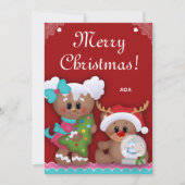 Kerstmis Birthday Party Gingerbrood nodigt uit Kaart (Voorkant)