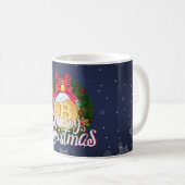 Kerstmis Bitcoin binnen Kerstkrans Koffiemok (Voorkant rechts)