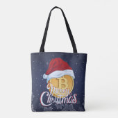 Kerstmis Bitcoin - Cadeau voor Day Traders Tote Bag (Achterkant)