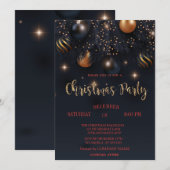 Kerstmis: Black Company Party Kaart (Voorkant / Achterkant)