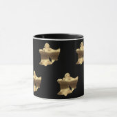 Kerstmis - Black en Gold Pattern Elegant Mok (Midden)