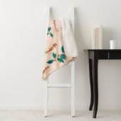 Kerstmis Bladeren Boho Patroon Sherpa Deken (In situ)