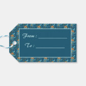 Kerstmis blauw feestdag naar | Uit cadeauLabel (Achterkant Horizontaal)