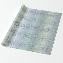 Kerstmis Blauw Groen Zilver Glitter Ontwerp