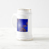 Kerstmis, blauw IV Bierpul (Voorkant links)