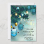 Kerstmis blauw kerstfeest kaart (Voorkant)