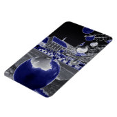 Kerstmis blauw magneet (Linkerzijde)