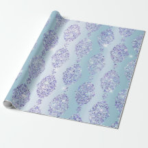 Kerstmis Blauw Paars Glitter Ontwerp