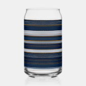 Kerstmis Blauw Strepen Blauw Wit Blikvorm Glas (Rechts)