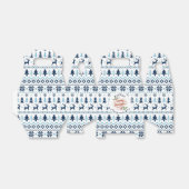 KERSTMIS Blauw Traditionele gepersonaliseerde guns Bedankdoosjes (Uitgevouwen)