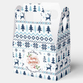 KERSTMIS Blauw Traditionele gepersonaliseerde guns Bedankdoosjes (Geopend)