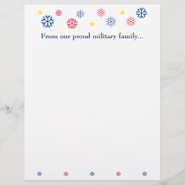 Kerstmis blauw van de militaire familie briefhoofd