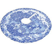 Kerstmis Blauw Willow Oriental Blue & White Kerstboom Rok (Gekanteld)