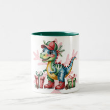 Kerstmis Blauwe Dino en Cadeaus Jongens Baby Showe