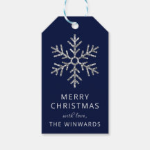 Kerstmis Blauwe en Zilveren Glitter Sneeuwvlok