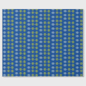 Kerstmis Blauwe Ginger Jar Cadeaupapier (Vlak)