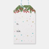 Kerstmis Blauwe Kat Grappig Cadeaulabel (Achterkant)