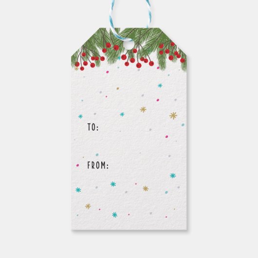 Kerstmis Blauwe Kat Grappig Cadeaulabel (Achterkant)