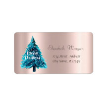 Kerstmis, Blauwe kerstboom, Roos Gold