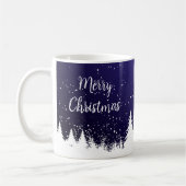 Kerstmis Blauwe Mok (Links)
