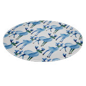 Kerstmis Blauwe Rendieren Snijplank (Hoek)