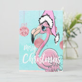 Kerstmis: Blauwe roze roze groet Aankondiging (Staand voorkant)