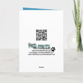 Kerstmis - Blauwe Snowflakes - Bulldog Feestdagen Kaart (Achterkant)