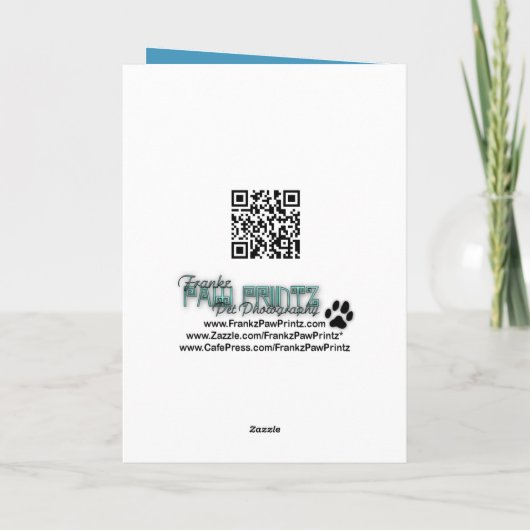 Kerstmis - Blauwe Snowflakes - Cavaliers Feestdagen Kaart (Achterkant)