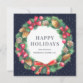 Kerstmis - Blauwe spelbreker voor zakelijk gebruik Feestdagenkaart