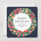 Kerstmis - Blauwe spelbreker voor zakelijk gebruik Feestdagenkaart (Voorkant)