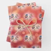 Kerstmis Blenheim Cavalier King Charles Spaniel Inpakpapier Vel (In situ)