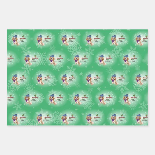 Kerstmis Blenheim Cavalier King Charles Spaniel Inpakpapier Vel (Voorkant 2)