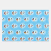 Kerstmis Blenheim Cavalier King Charles Spaniel Inpakpapier Vel (Voorkant 3)