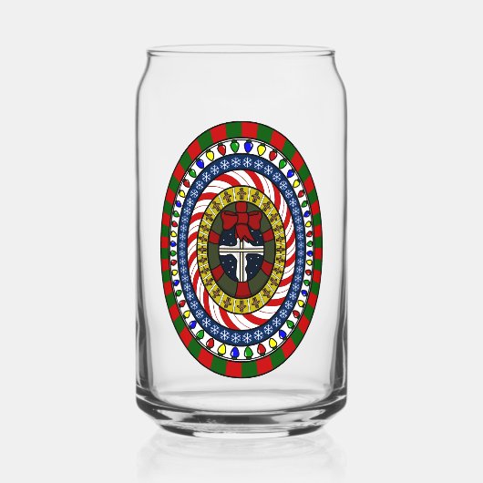 Kerstmis Blikvorm Glas (Voorkant)