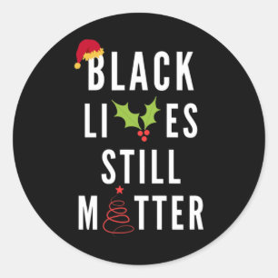 Kerstmis Blm Grafisch T-shirt Ronde Sticker