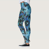 Kerstmis Bloedbad Blauw, Rood spatten Leggings (Links)