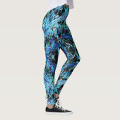 Kerstmis Bloedbad Blauw, Rood spatten Leggings (Rechts)