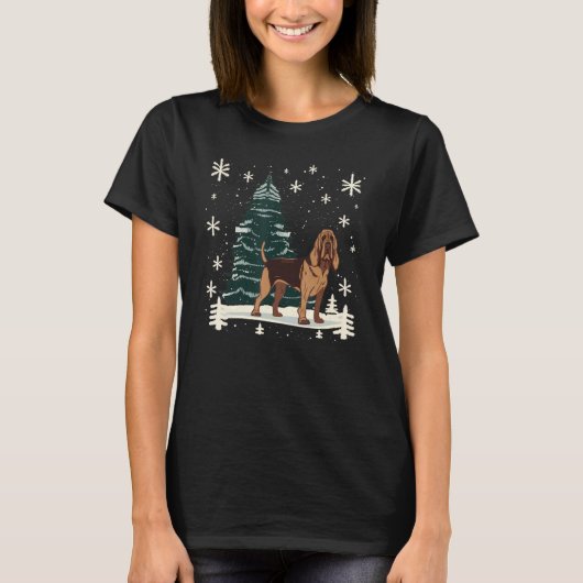 Kerstmis bloedhond Kerstman op Kerstmis bloedhond T-shirt (Voorkant)